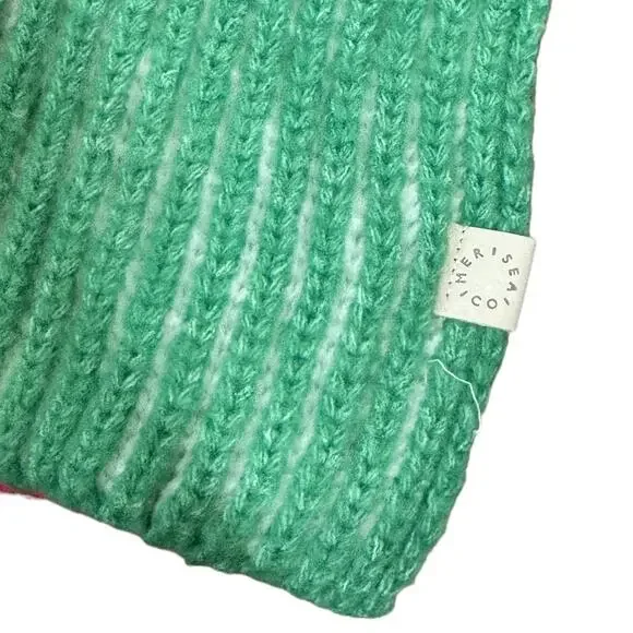 Mer Sea Oh So Cozy Scarf New NWT Multicolor Stripe Blue Green Red Pink Soft Warm - Picture 4 of 9